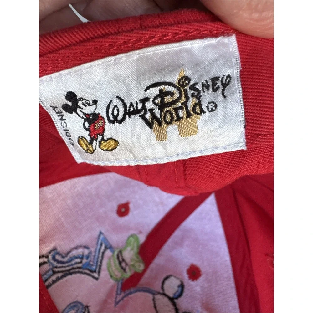 '06‎ Disneyland 50th Anniversary Red Embroidered Youth Size Hat 100% Cotton